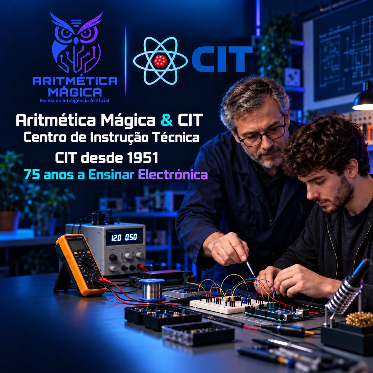 Aritmética Mágica & CIT — Centro de Instrução Técnica. CIT desde 1951 — 75 anos a Ensinar Electrónica.